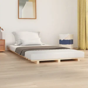 Estrutura de cama 75x190 cm madeira de pinho maciç