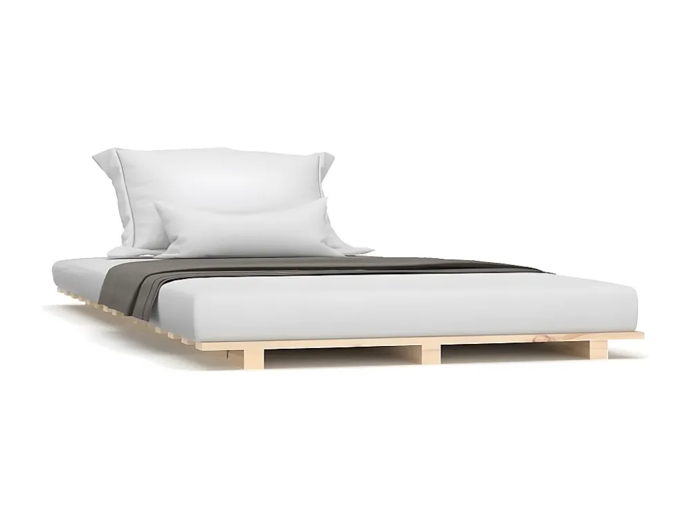 Estrutura de cama 75x190 cm madeira de pinho maciç