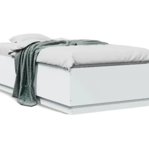 Estrutura de cama 90x190 cm derivados de madeira branco