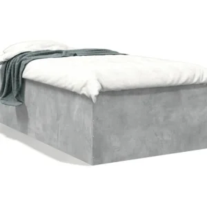 Estrutura de cama 90x190 cm derivados de madeira cinza cimento