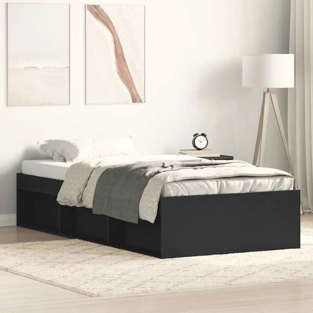 Estrutura de cama 90x190 cm preto