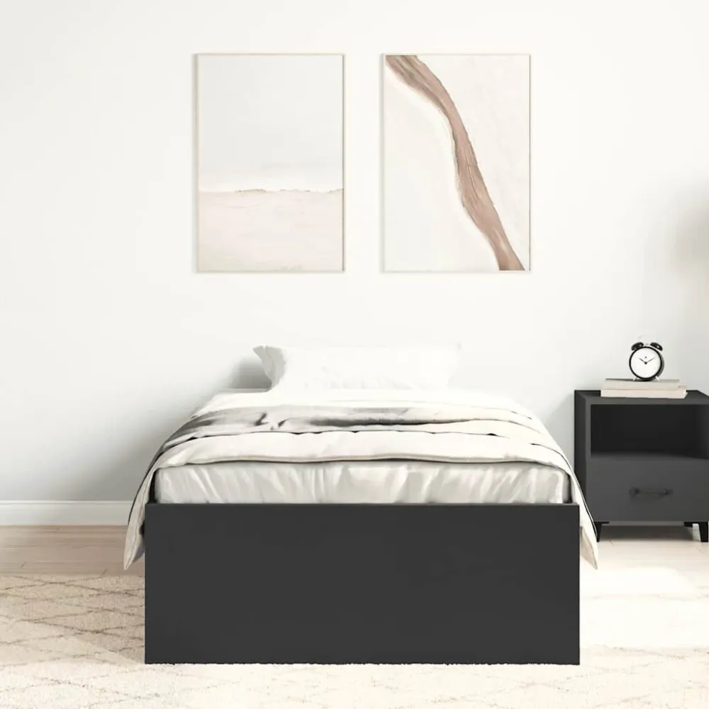 Estrutura de cama 90x190 cm preto