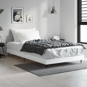 Estrutura cama 90x200 cm derivados de madeira branco radiante