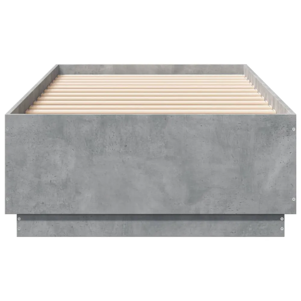 Estrutura de cama 90x200 cm derivados de madeira cinza sonoma