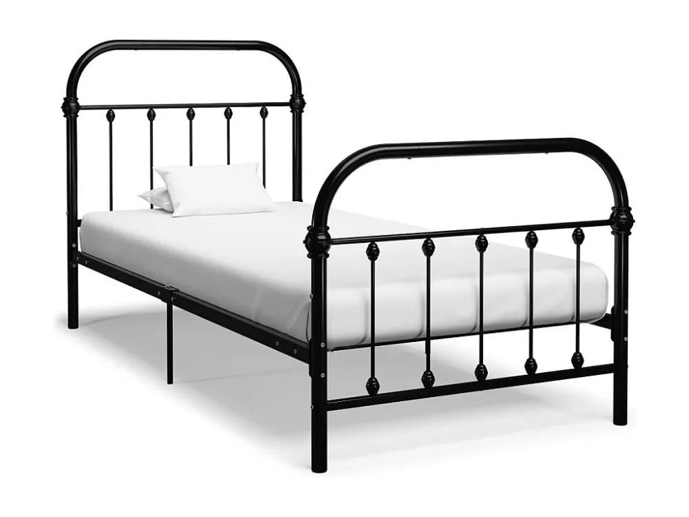 Estrutura de cama 90x200 cm metálico preto