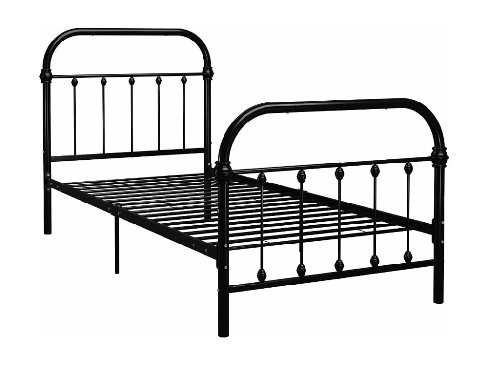 Estrutura de cama 90x200 cm metálico preto