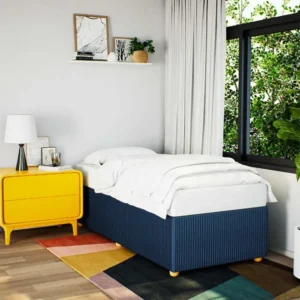 Estrutura de cama 90x200 cm tecido azul