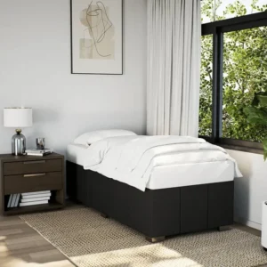 Estrutura de cama 90x200 cm tecido preto