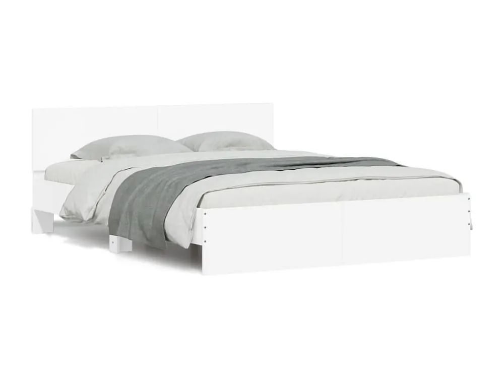 Estrutura de cama com cabeceira 140x190 cm branco