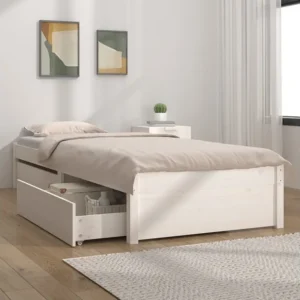 Estrutura cama com gavetas 75x190 cm 2FT6 Small Solitário branco