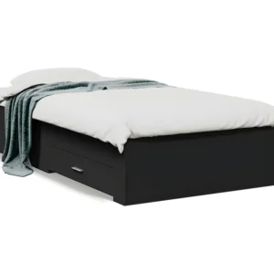 Estrutura cama com gavetas 75x190 cm derivados de madeira preto