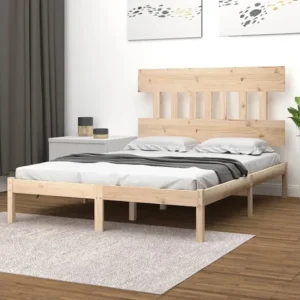 Estrutura de cama king 150x200 cm madeira maciç