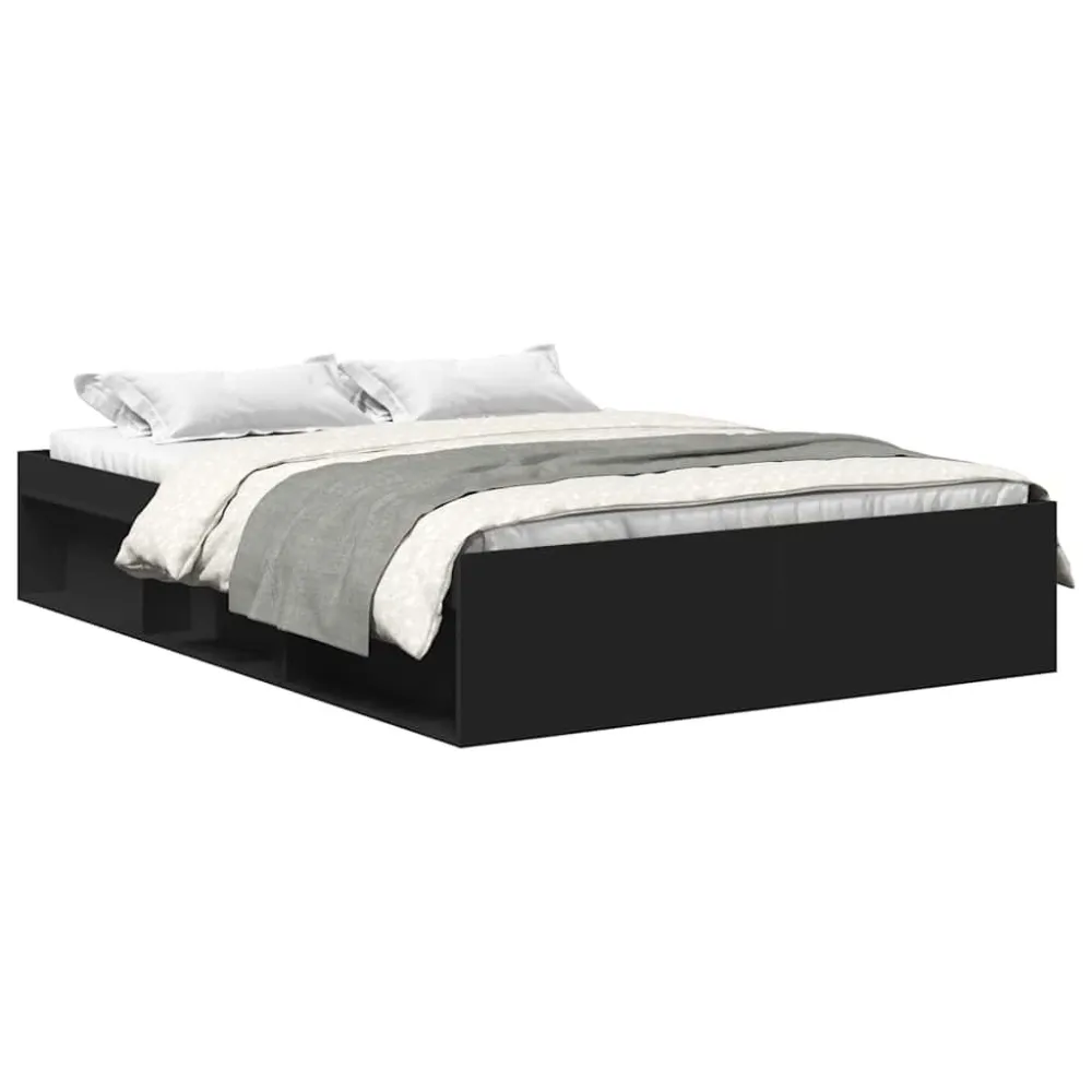Estrutura de cama king 150x200 cm preto