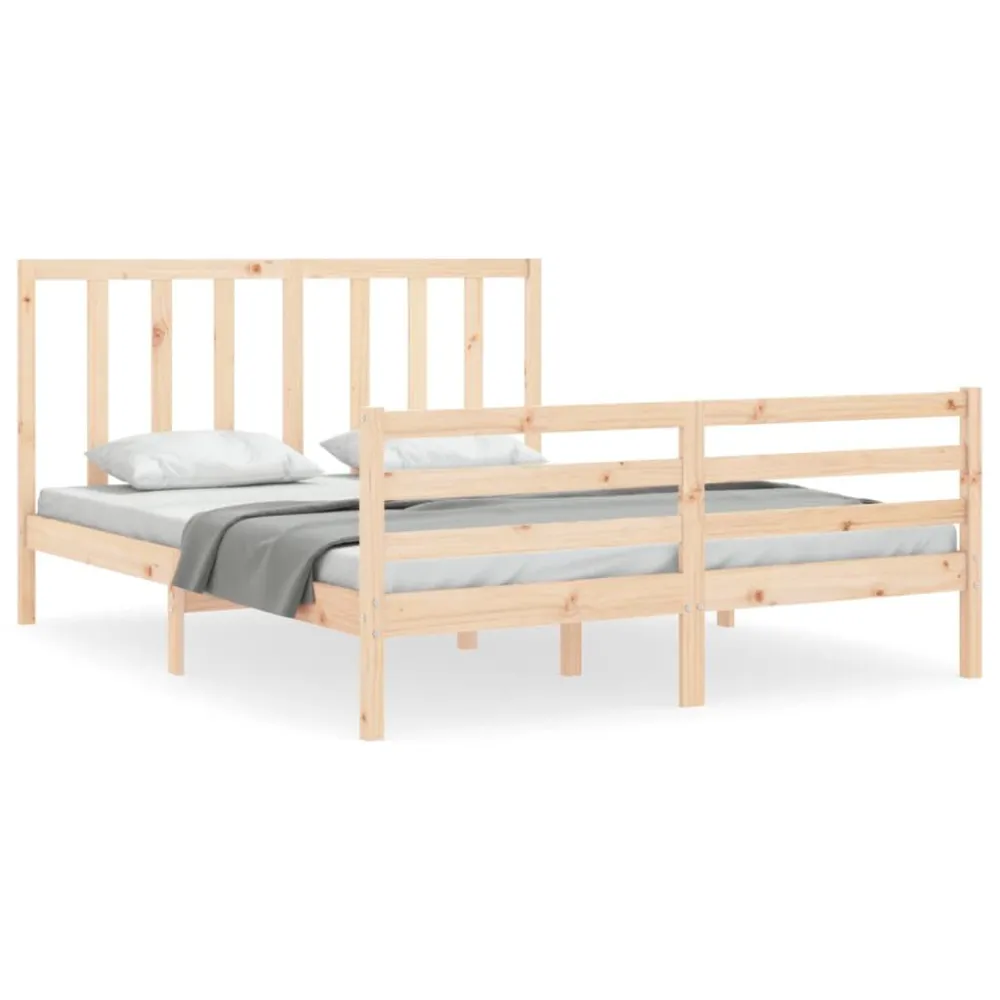 Estrutura de cama King Size com cabeceira madeira maciç