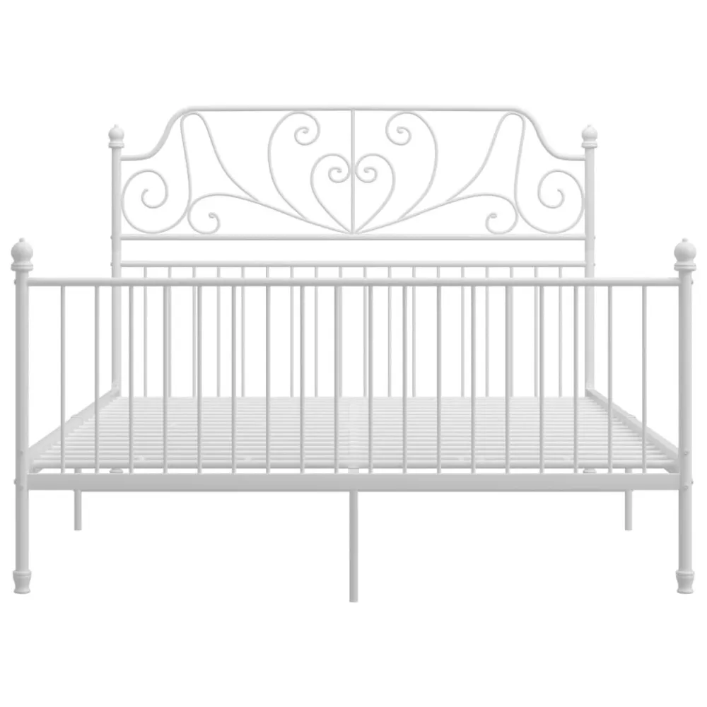 Estrutura de cama metálico 140x200 cm branco