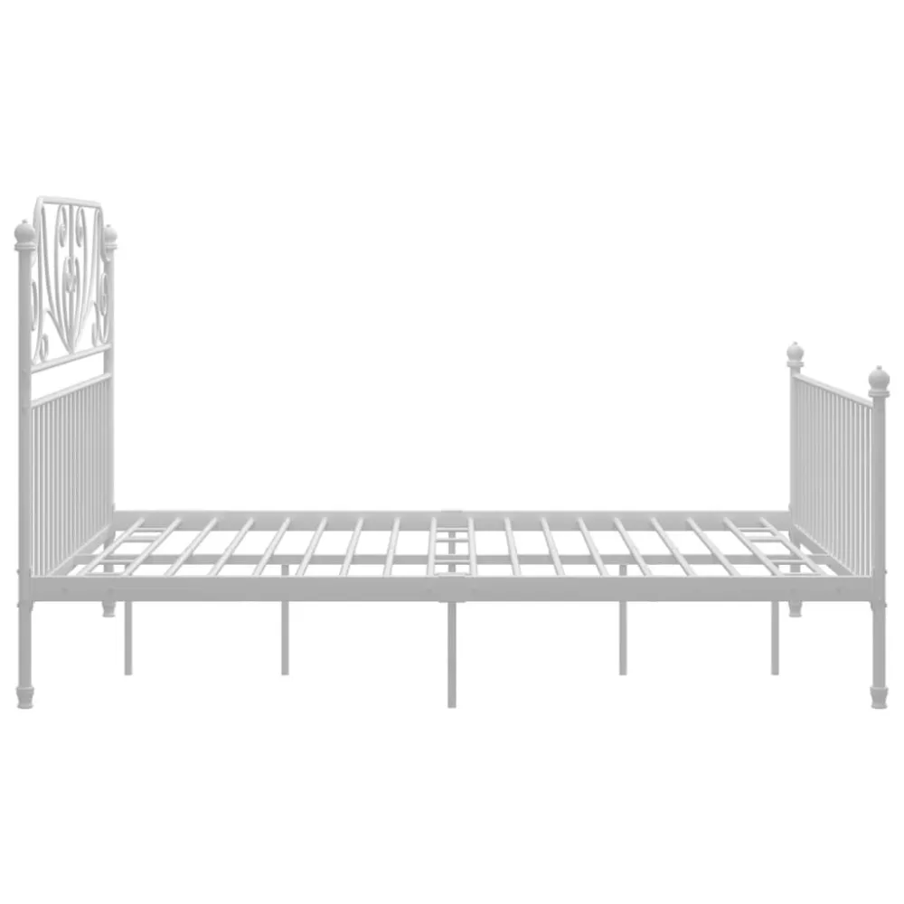 Estrutura de cama metálico 140x200 cm branco