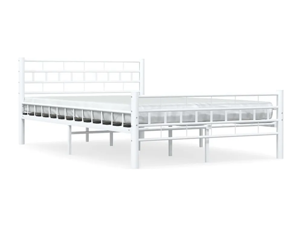 Estrutura de cama metálico 140x200 cm branco