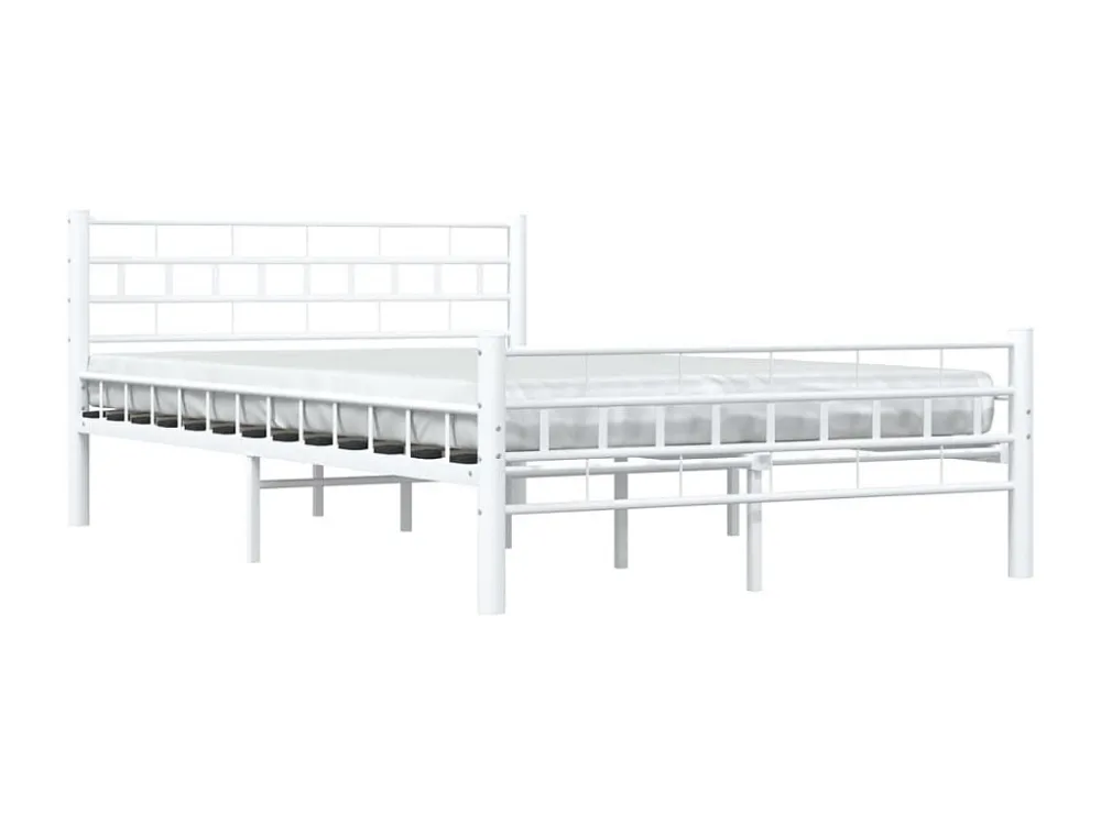 Estrutura de cama metálico 140x200 cm branco