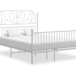 Estrutura de cama metálico 140x200 cm branco