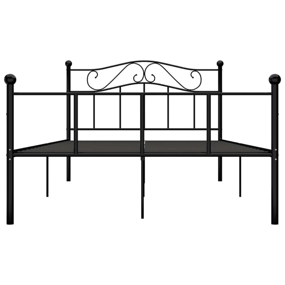Estrutura de cama em metálico 140x200 cm preto