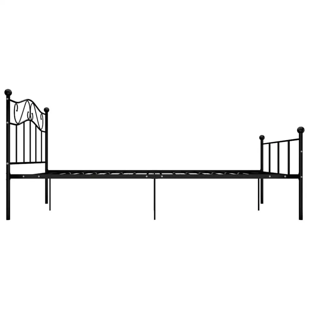 Estrutura de cama em metálico 140x200 cm preto