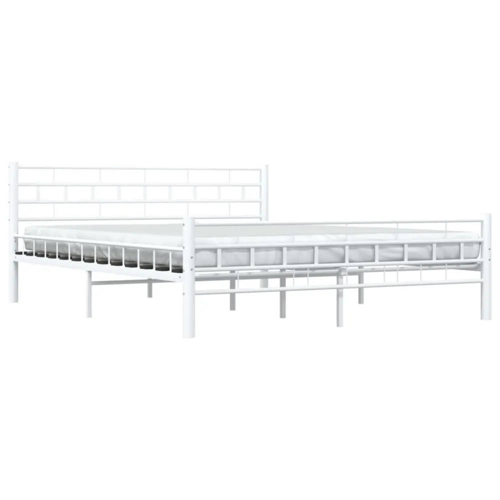 Estrutura de cama metálico 160x200 cm branco