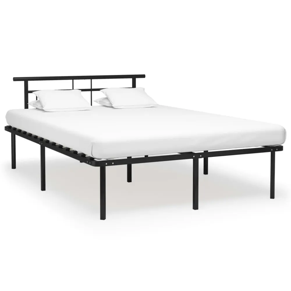 Estrutura de cama metálico 160x200 cm preto