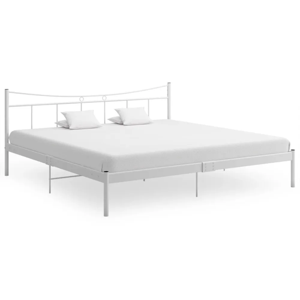 Estrutura de cama metálico 200x200 cm branco