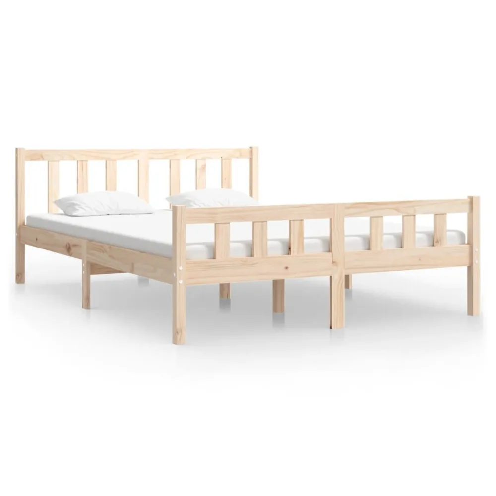 Estrutura de cama pequena casal 120x190 cm pinho maciço