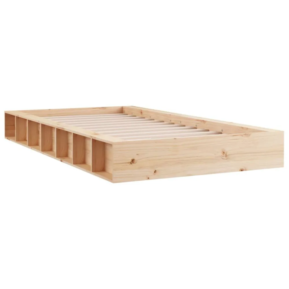 Estrutura de cama pequena casal 120x190 cm pinho maciço