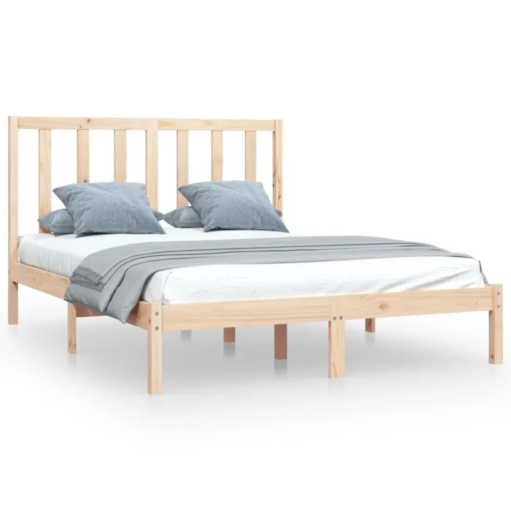 Estrutura de cama pequena casal 120x190 cm pinho maciço