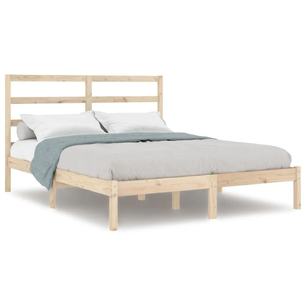 Estrutura de cama pequena casal 120x190 cm pinho maciço