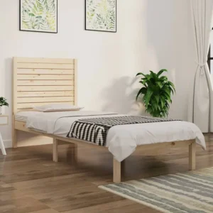 Estrutura de cama pequena solteiro 75x190 cm madeira maciç