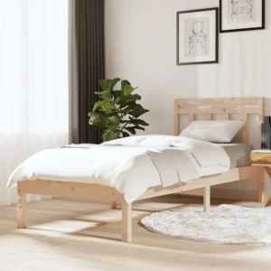 Estrutura de cama pequena solteiro 75x190 cm madeira maciç