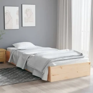 Estrutura cama pequena solteiro 75x190 cm madeira maciç