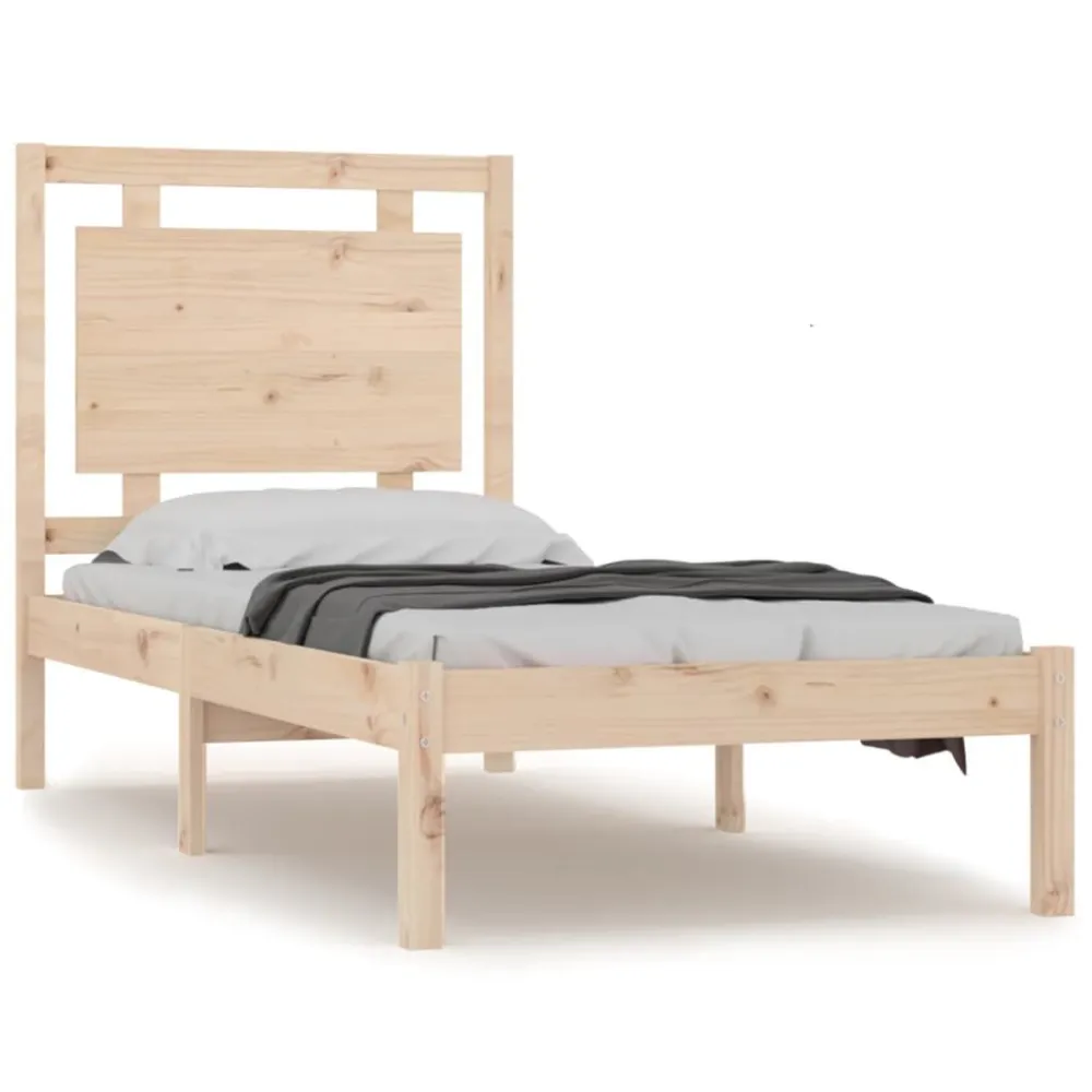 Estrutura de cama solteiro 90x190 cm madeira maciç