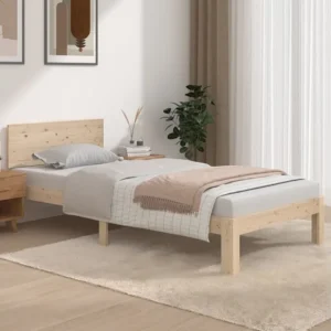 Estrutura de cama solteiro 90x190 cm madeira maciç