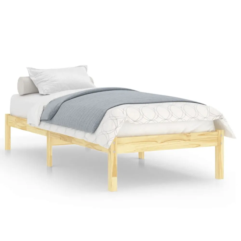 Estrutura de cama solteiro 90x190 cm madeira maciç
