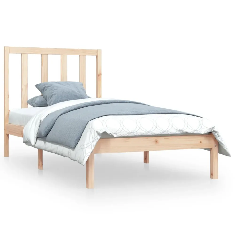 Estrutura de cama solteiro 90x190 cm pinho maciço