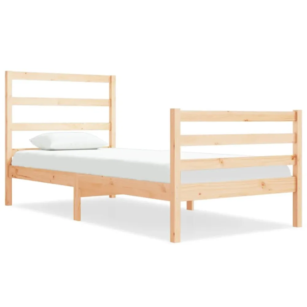 Estrutura de cama solteiro 90x190 cm pinho maciço