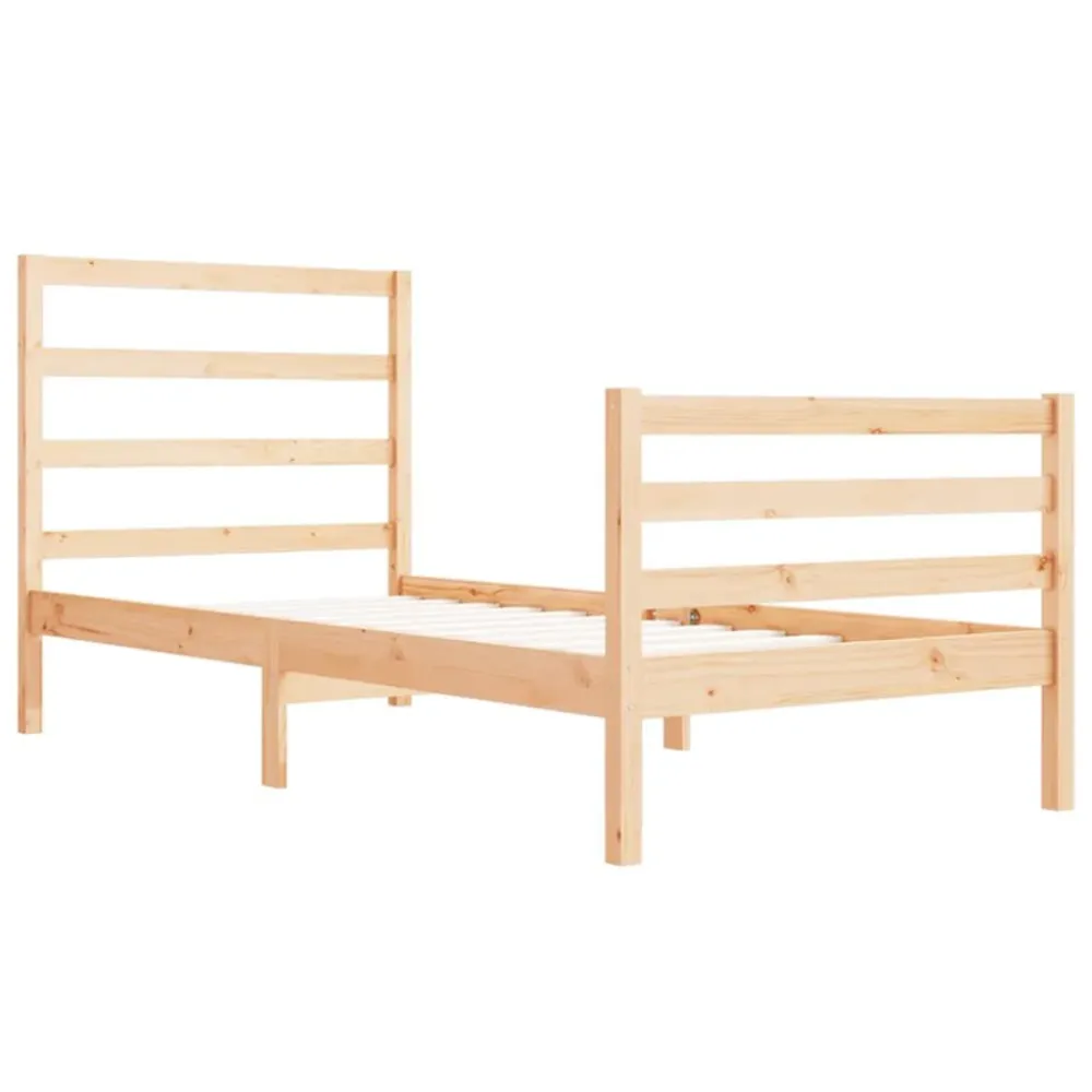 Estrutura de cama solteiro 90x190 cm pinho maciço