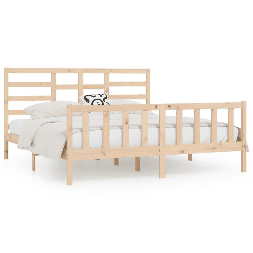 Estrutura de cama super king 180x200 cm madeira maciç