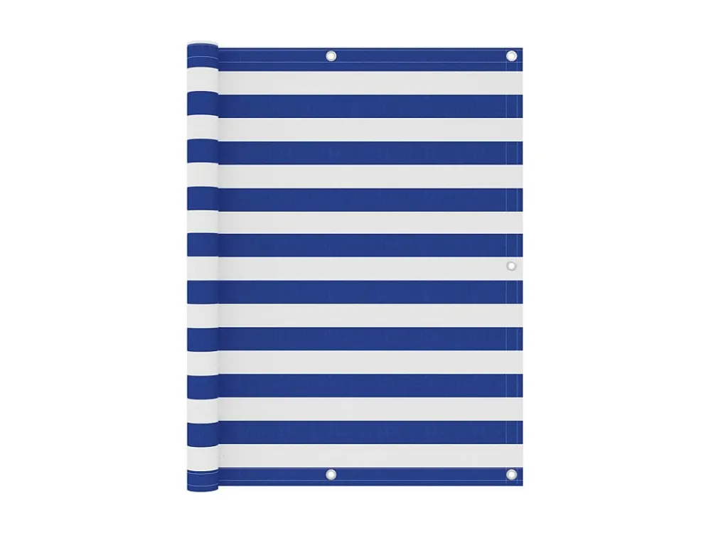 Tela de varanda 120x300 cm tecido Oxford branco e azul Clicnbuy