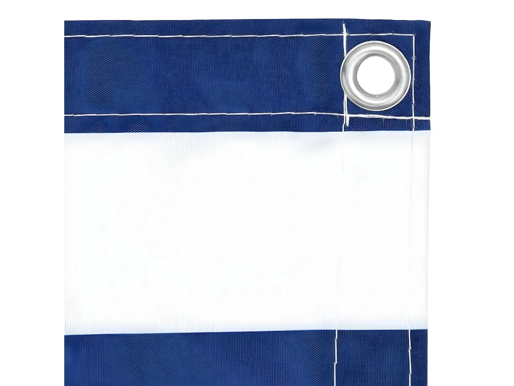 Tela de varanda 120x300 cm tecido Oxford branco e azul Clicnbuy