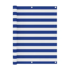 Tela de varanda 120x400 cm tecido Oxford branco e azul Clicnbuy