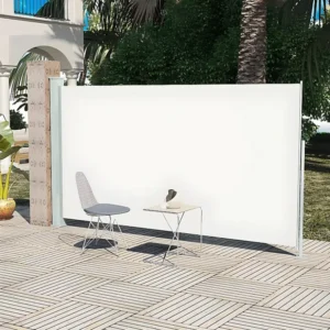 Toldo lateral para pátio/terraço 160 x 300 cm cor creme Clicnbuy