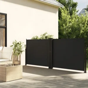 Toldo lateral retrátil 120x600 cm preto Clicnbuy