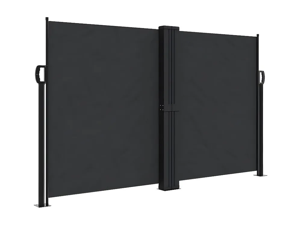 Toldo lateral retrátil 140x600 cm preto Clicnbuy