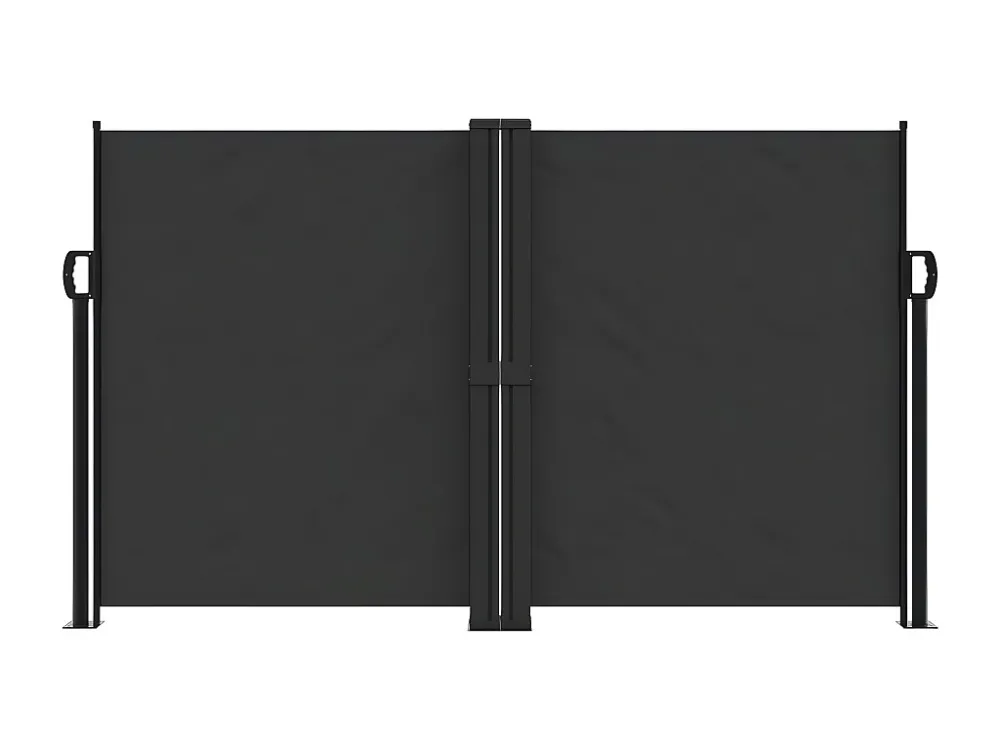 Toldo lateral retrátil 140x600 cm preto Clicnbuy
