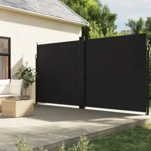 Toldo lateral retrátil 220x1000 cm preto Clicnbuy